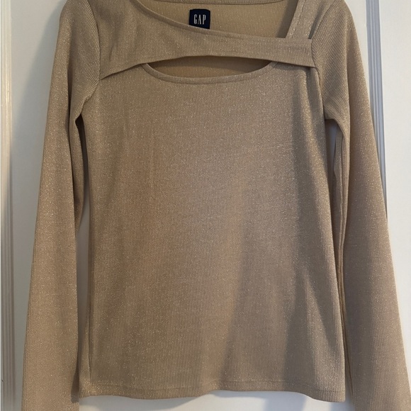 Gap Metallic Rib Crossover Cutout Top - Size XS - Picture 3 of 5